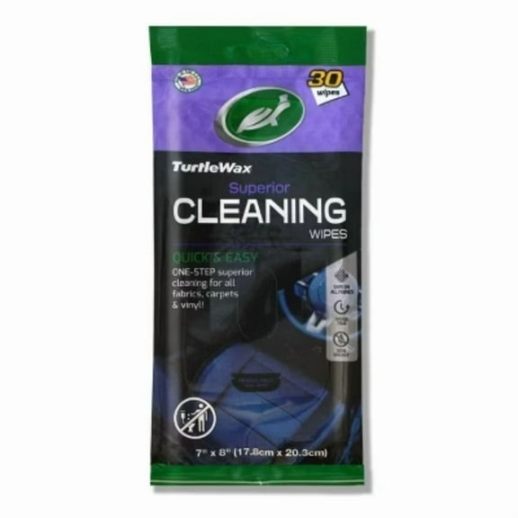 Zyler - Turtle Wax 30Ct Cleaning Auto Wipes Pouch: Citrus Scented Car Interior Cleaning