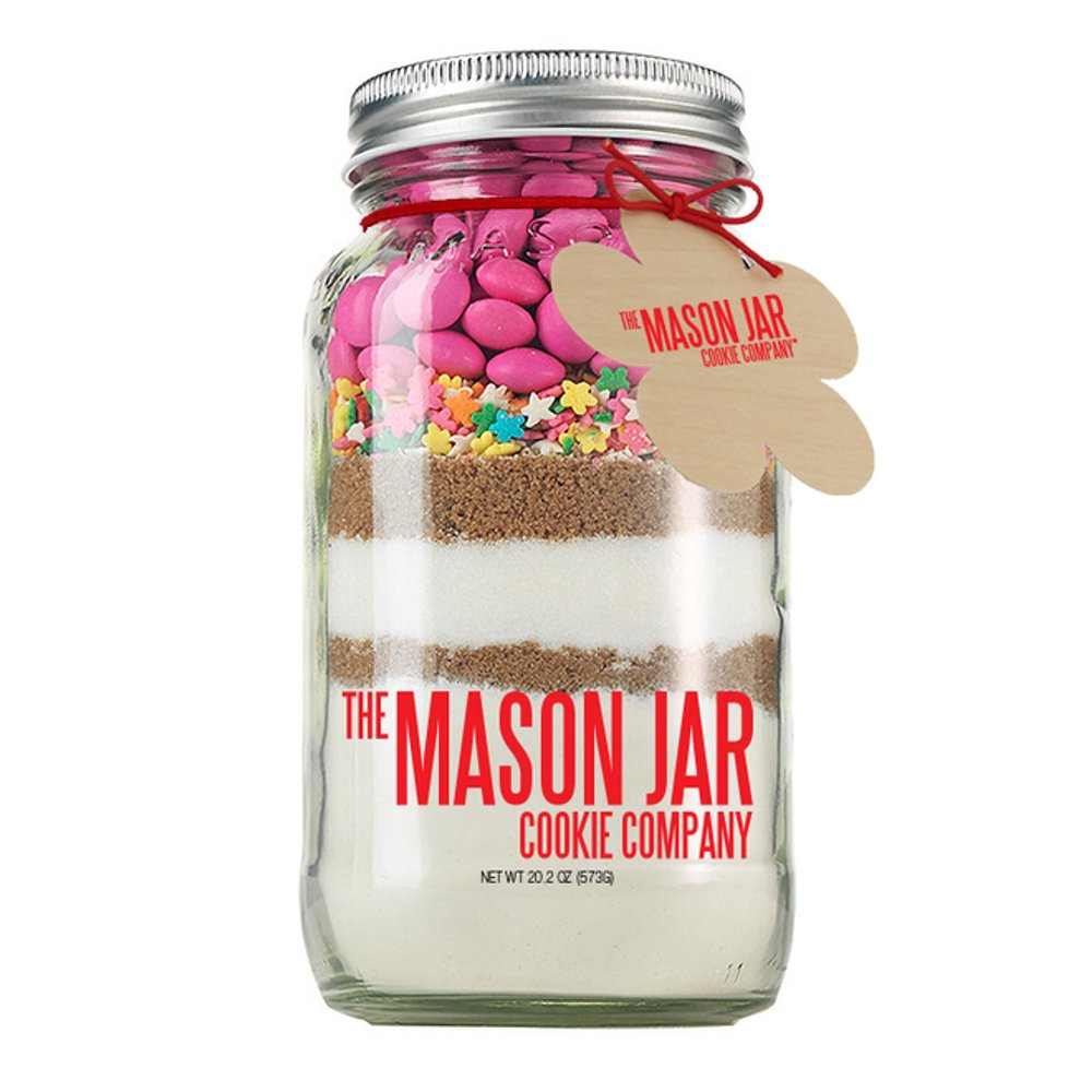 The Mason Jar Cookie Company Flower Power Springtime Cookie Mix in a