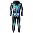thumbnail image 6 of Gunia Halloween Kids Boys Girls Skeleton Onesie Zip Romper Outdoor Role Play Jumpsuit Outfits Black 9-10 Years, 6 of 6