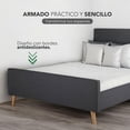 thumbnail image 2 of Base De Cama Bordes Altos Con Colchón Memory Y Resortes Matrimonial KingsHouse gris, 2 of 8