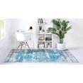 thumbnail image 4 of Unique Loom 3149343 10 x 13 ft. Vintage Aarhus Rectangular Rug, Blue, 4 of 4