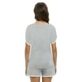thumbnail image 6 of Xmarks Women's Maternity Nursing Pajamas for Hospital Short Sleeve Pregnancy Breastfeeding Sleepwear Set Gray US 6-16, 6 of 10