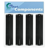 4-Pack BBQ Grill Heat Shield Plate Tent Replacement Parts for Master Forge GGP-2601 - Compatible Barbeque Porcelain Steel Flame Tamer, Flavorizer Bar, Bar, Burner Cover 16 1/2"