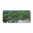 thumbnail image 1 of Japanese Computer Mouse Pad, River Landscape Trees Flowers Stones Silence in Natural Beauty Garden Theme, Rectangle Non-Slip Rubber Mousepad X-Large, 35" x 15" Gaming Size, Green, by Ambesonne, 1 of 2