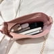 thumbnail image 5 of Bolso bandolera de un solo hombro con textura elegante color rosa, 5 of 5