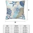 thumbnail image 6 of Beach Ocean Starfish Seashell Nautical Coastal Farmhouse Throw Pillow Covers 18x18 Pillow Case Soft Pillowcase Cushion Covers Set of 2 for Sofa Bed Bedroom Car Chair Living Room Home Decor, 6 of 6