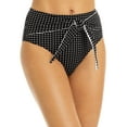 thumbnail image 1 of Solid & Striped The Roux Polka Dot Bikini Bottom, Black/White, Large, 1 of 1