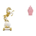 thumbnail image 1 of Escultura De Caballo Moderna Y Jarrón De Porcelana Con Tarro De Jengibre De Cerámica Para Dormitorio, Sala De Estar, Centro De Mesa Y Arreglo Floral., 1 of 8