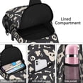 thumbnail image 4 of Sling Backpack,Spooky Halloween Icons Pattern Sling Bag with Water Bottle Holder,Waterproof Sling Bag for Men/Women with Headphone Jack for Hiking,Travel, 4 of 6