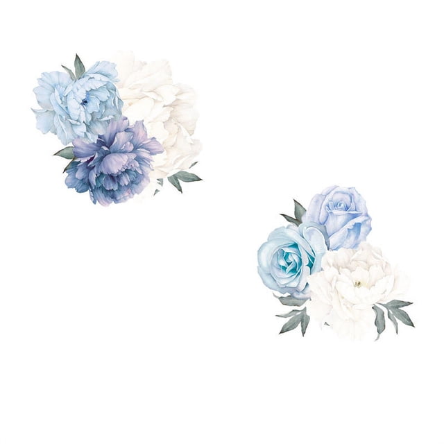 Un conjunto de pegatinas de pared de flores bonitas, calcomanía de pared, decoración de pared para dormitorio, sala de estar, cocina TUNC Sencillez