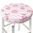 thumbnail image 3 of Bingfone Pug And Donut Padded Round Bar Stool Cover Cushion with Elastic Fabric Round Chair Seat - Pug And Donut, 3 of 7