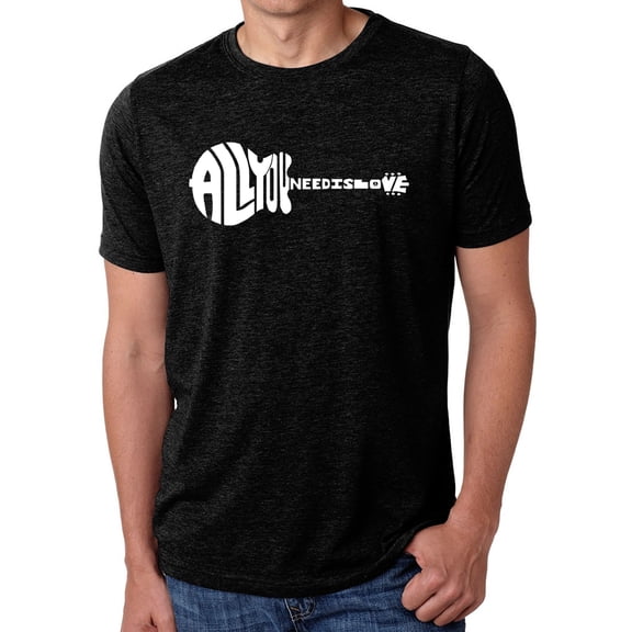 LA Pop Art Men's Premium Blend Word Art T-shirt - All You Need Is Love