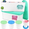 thumbnail image 1 of Set de recipientes para helado Walfos de 1,5 l y 240 ml con tapa de silicona, 1 of 8