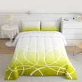 thumbnail image 2 of jejeloiu Modern Geometric Circle Twin Comforter Sets,White Yellow Ombre Bedding Set For Girls Kids Reversible 2-Piece, 2 of 8