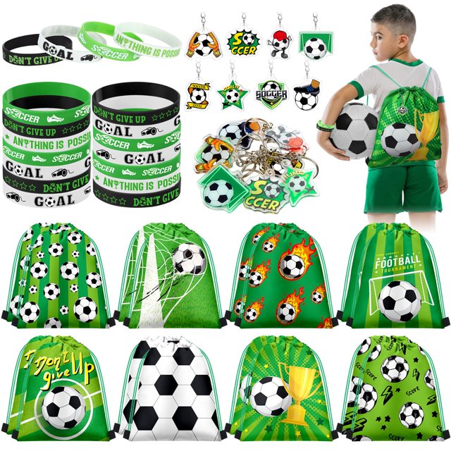 Set Party Favors Set Talltalk Soccer, 48 unidades, mochila con cordón