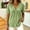 Green, variant on Blouse for Women's V Neck Button Front Shirts Dressy Empire Waist Pleated Tunic Shirt Casual Summer Loose Fit Tunic Tops