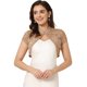 thumbnail image 1 of Cárdigan de encaje para mujer, cuello alto, corto, elegante, encogimiento de hombros Caqui L, 1 of 6