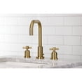 thumbnail image 4 of Kingston Brass FSC8933ZX Millennium Two-Handle 3-Hole Deck Mount Widespread Bathroom Faucet with Brass Pop-Up in Brushed Brass, 4 of 7