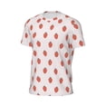 thumbnail image 6 of Wukai Strawberry Print Men's Short-Sleeved Mesh T-Shirt,Quick-Dry Short Sleeve Workout T-Shirt-Large, 6 of 8