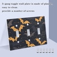 thumbnail image 4 of Dailycode Light Switch Plate Covers 2 Gang Wall Plate Plastics Outlet Covers for Kitchen Home Office Decor Orange Gray Black Bat Seamless, 4 of 8