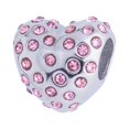 thumbnail image 1 of Charm para Pulsera LuckyLy Dije de Corazón Acero Inoxidable Y Zirconia Cúbica Modelo Katia Plateado UNITALLA, 1 of 8