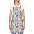 thumbnail image 2 of Naloa 1Pack Adjustable Bib Apron Waterdrop Resistant Cooking Kitchen Aprons for Women Men Chef, Summer Time With Gnome Print, 2 of 5