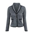 thumbnail image 4 of Guardurnaity Traje de manga larga a la moda para mujer, chaqueta informal, abrigo ajustado, cárdigan, prendas de vestir, Top Abrigos y chamarras Gris oscuro METRO, 4 of 6