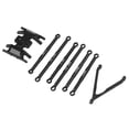 thumbnail image 3 of For SCX24 Tie Rod Kit, For SCX24 Pull Rod Kit Small Size 6Pcs Vivid Color Light Weight Aluminium Alloy  For RC Car Black, 3 of 8