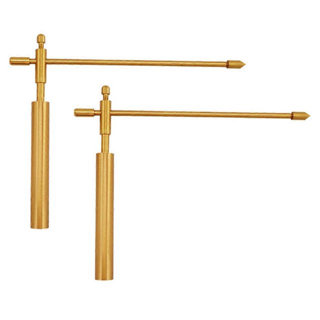 2pcs Copper Dragon Seeking Dowsing Rod Adjustable Detector