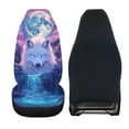 thumbnail image 6 of FOR U DESIGNS Wolf Moon Pattern 2 Pcs Car Seat Covers Lightweight Automotive Front Seat Cover Comfortable Auto Seat Protector Car Accessories Fit for SUV Truck Sedan, 6 of 7