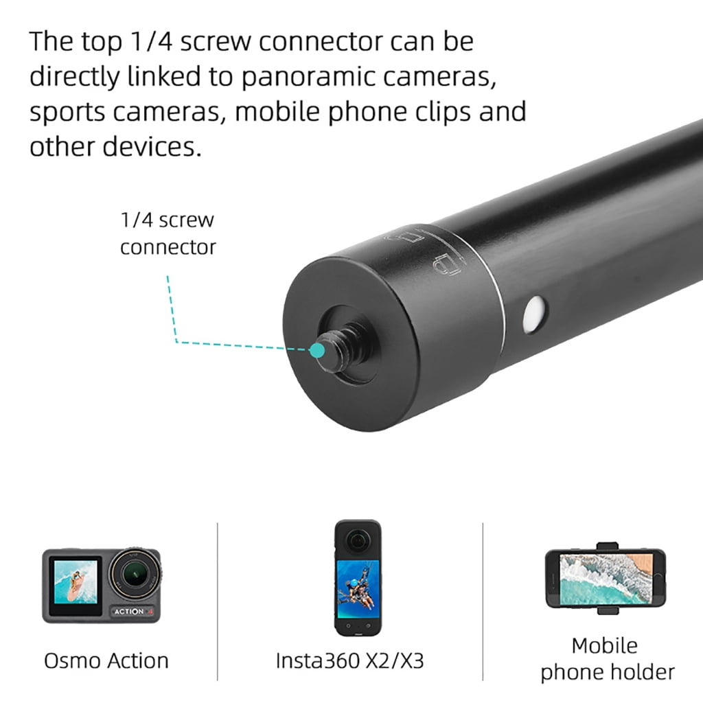 Zeiwohndc Selfie Stick Photography Extension Rod forOM4SE Mobile6 Camera 1/4 Screw