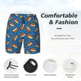 thumbnail image 5 of Lsque Mens Swim Trunks Hot Dog 1 Pattern - Bathing Suit Compression Liner - Beach Swim Shorts Swimwear - (S-3XL) - Stretch Quick Dry -Small, 5 of 9