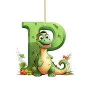 Dinosaur 26 Letters Acrylic Pendant Home Decoration Car Pendant Backpack Pendant