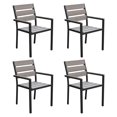 thumbnail image 3 of CorLiving 5pc Sun Bleached Outdoor Weather Resistant Dining Set, 3 of 8
