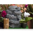 thumbnail image 2 of SereneLife SLTWF15LED Water Fountain Tabletop Feature Decoration, Grey, 2 of 4