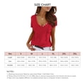 thumbnail image 4 of Camiseta de manga corta con cuello en V, camiseta informal para mujer Camiseta de manga corta con cuello en V para mujer Materiales de la mejor calidad, 4 of 5