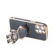 thumbnail image 4 of Funda con soporte oculto para astronauta compatible con iPhone carcasa galvanizada para teléfono con soporte película protectora para lente, 4 of 10