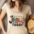 thumbnail image 4 of Only Talking To Jesus Today Christian Graphic Tee, Ash, Size M, 4 of 6