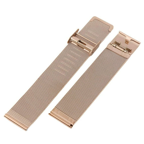 Rosnek Watch Band Strap Stainless Steel Mesh Strap Belt Hang Buckle Clasp 14 - 22mm 4 Colors Men Women Replacement Strap