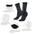 thumbnail image 4 of Honeii Copper-Gold Gloss Outline Rose Print Adult Socks,Crew Socks,Casual Calf Socks,Daily Wear Socks for Men & Women, Perfect for Sports, Casual and Everyday Use, 4 of 6
