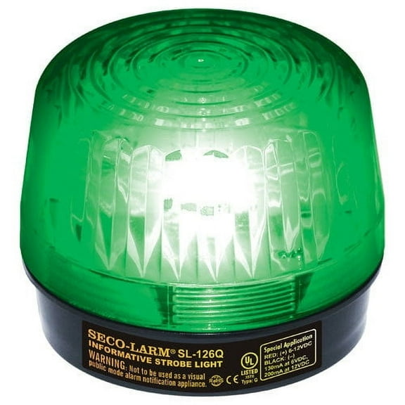 Seco-Larm Enforcer Xenon Strobe Light, 12VDC, Green Lens (SL-126Q/G)