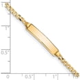 thumbnail image 3 of 14K Yellow Gold Curb Link Id Bracelet (7 X 4.8) Made In United States cur070id-7, 3 of 5