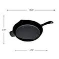 thumbnail image 3 of Lava Enameled Cast Iron Skillet Frying Pan with Pour Spouts - 11 Inch Round Black, 3 of 6