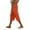 1081#Orange, variant on Linen Capri Pants Women Spring Summer Casual Drawstring Side Button Elastic Waist Straight Wide Leg Cropped Pant Dark Gray M