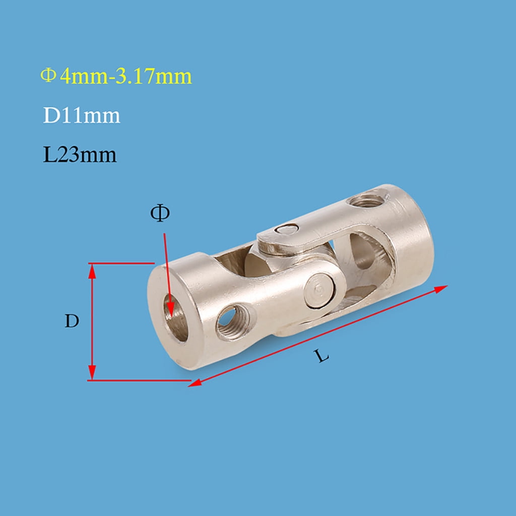 5Pcs/Set 4mm to 3.17mm Full Metal Universal Joint Cardan Couplings for RC Car 