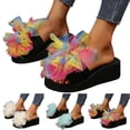 thumbnail image 3 of LEEy-World Chaussons pour Femmes Mode Quatre Saisons Chaussons pour Femmes Intérieur Semelle Plate Léger Bout Rond Chaussons Hérisson Creux pour Femmes, 3 of 5