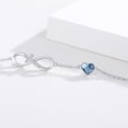 thumbnail image 6 of Midir&Etain Infinity Cross Bracelet for Women 925 Sterling Silver Adjustable Friendship Bracelets Love Heart Blue Crystal Fine Anniversary Jewelry Gift Ideas for Best Friend Mom Graduate Sister, 6 of 7