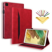Dteck Case for Samsung Galaxy Tab A7 Lite 8.7 2021 Model (SM-T220/T225), Multiple Viewing Angles Stand Folio Cover with Pocket,Red