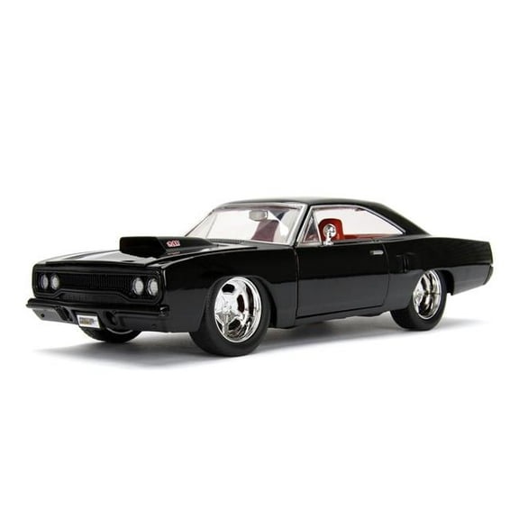1970 Plymouth Road Runner 440 Black with Red Interior Bigtime Muscle Series 1 by 24 Scale Diecast Model Car