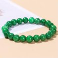 thumbnail image 4 of K-KED Natural Green Jade Crystal Bead Men Women Lucky Charm Energy Bracelet Bangle-8 mm, 4 of 6
